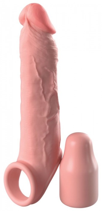 Телесная насадка-удлинитель 2 Inch Silicone X-tension with Strap - 20,3 см. - Pipedream - в Северске купить с доставкой