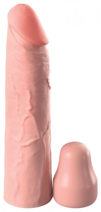 Телесная насадка-удлинитель 1 Inch Silicone X-tension - 17,8 см. - Pipedream - в Северске купить с доставкой