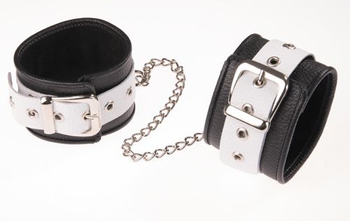 Черно-белые оковы на ноги - Sitabella - купить с доставкой в Северске