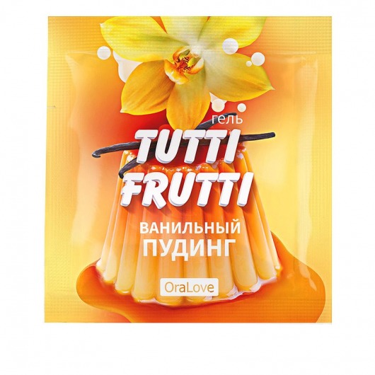 Пробник гель-смазки Tutti-frutti со вкусом ванильного пудинга - 4 гр. - Биоритм - купить с доставкой в Северске
