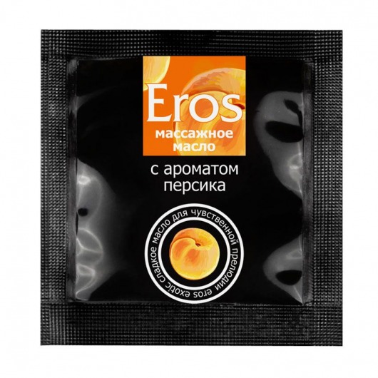 Саше массажного масла Eros exotic с ароматом персика - 4 гр. - Биоритм - купить с доставкой в Северске