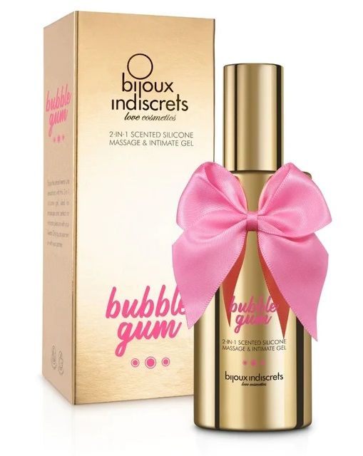 Гель с ароматом жвачки Bubblegum 2-in-1 Scented Silicone Massage And Intimate Gel - 100 мл. - Bijoux Indiscrets - купить с доставкой в Северске