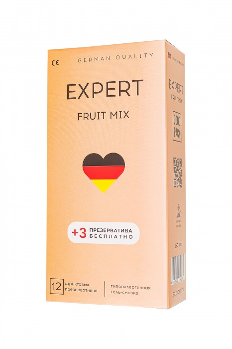 Ароматизированные презервативы EXPERT Fruit Mix - 12 шт.(+3 в подарок) - Expert - купить с доставкой в Северске