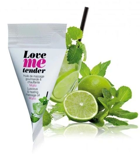 Съедобное согревающее массажное масло Love Me Tender Mojito с ароматом мохито - 10 мл. - Love to Love - купить с доставкой в Северске