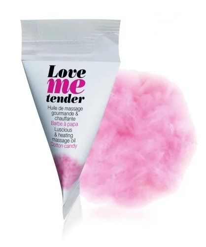 Съедобное согревающее массажное масло Love Me Tender Cotton Candy с ароматом сладкой ваты - 10 мл. - Love to Love - купить с доставкой в Северске