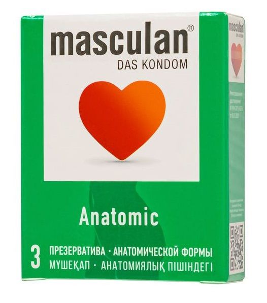 Презервативы анатомической формы Masculan Anatomic - 3 шт. - Masculan - купить с доставкой в Северске