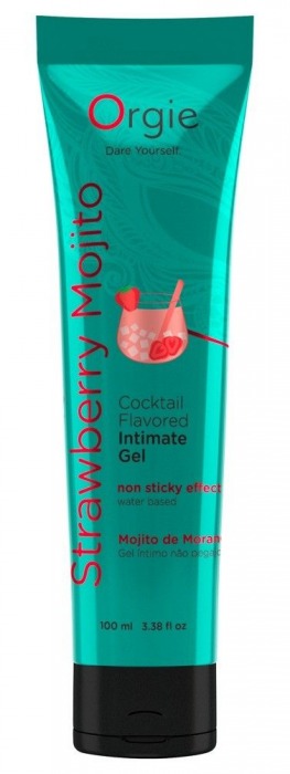 Съедобный интимный гель Orgie Lube Tube Cocktail Strawberry Mojito - 100 мл. - ORGIE - купить с доставкой в Северске