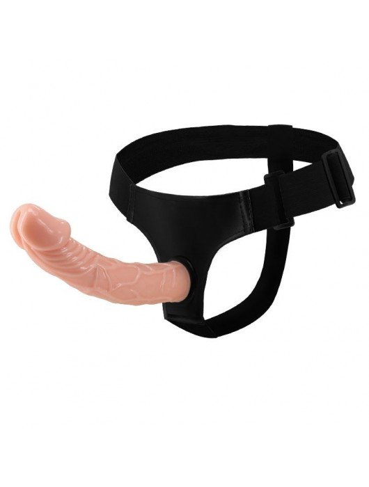 Гладкий фаллоимитатор с крупной головкой на ремешках - 19,7 см. - Baile - купить с доставкой в Северске