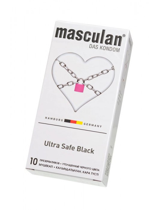 Ультрапрочные презервативы Masculan Ultra Safe Black - 10 шт. - Masculan - купить с доставкой в Северске