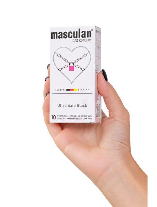 Ультрапрочные презервативы Masculan Ultra Safe Black - 10 шт. - Masculan - купить с доставкой в Северске