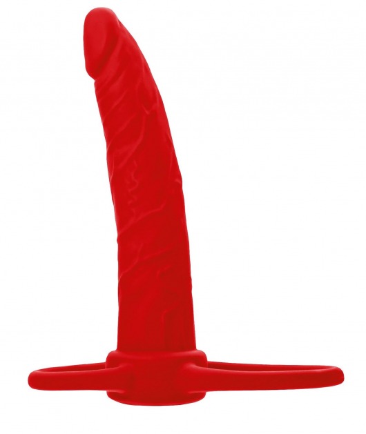 Красная насадка на пенис для двойного проникновения Black Red - 16,5 см. - ToyFa - купить с доставкой в Северске
