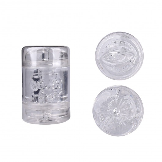 Прозрачный двусторонний мастурбатор Joy Cup - анус и рот - Erokay - в Северске купить с доставкой