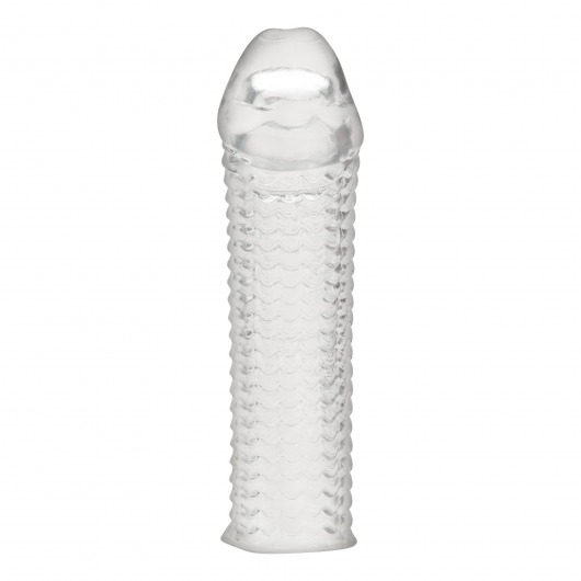 Текстурированная насадка на пенис Clear Textured Penis Enhancing Sleeve Extension - 16,5 см. - BlueLine - в Северске купить с доставкой