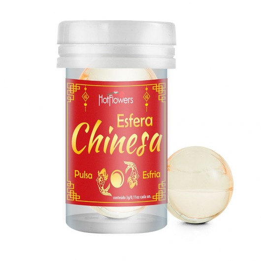 Интимный гель Chinesa Esfera с охлаждающе-пульсирующим эффектом (2 шарика по 3 гр.) - HotFlowers - купить с доставкой в Северске