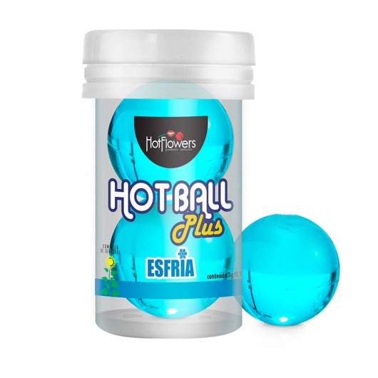 Лубрикант на масляной основе Hot Ball Plus с охлаждающим эффектом (2 шарика по 3 гр.) - HotFlowers - купить с доставкой в Северске