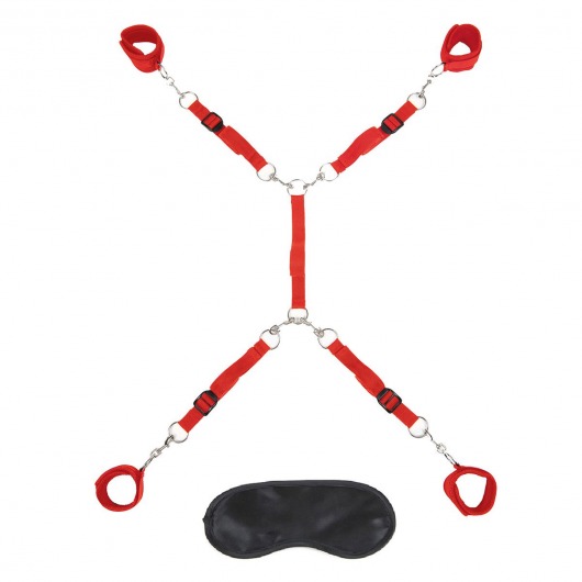 Красная фиксация на матрас Classic Bedspreader - Lux Fetish - купить с доставкой в Северске