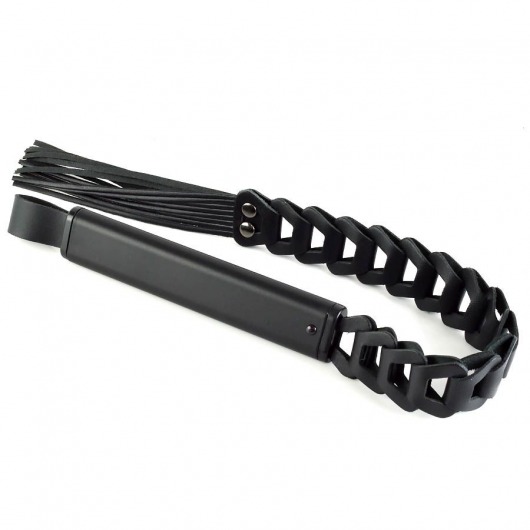 Черная кожаная плеть «Клеопатра» - 62 см. - Sitabella - купить с доставкой в Северске