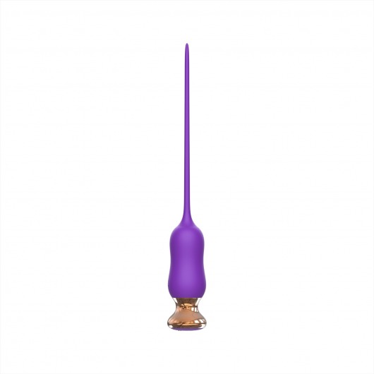 Фиолетовый тонкий стимулятор Nipple Vibrator - 23 см. - I-MOON - купить с доставкой в Северске