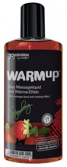 Разогревающее масло WARMup Strawberry - 150 мл. - Joy Division - купить с доставкой в Северске