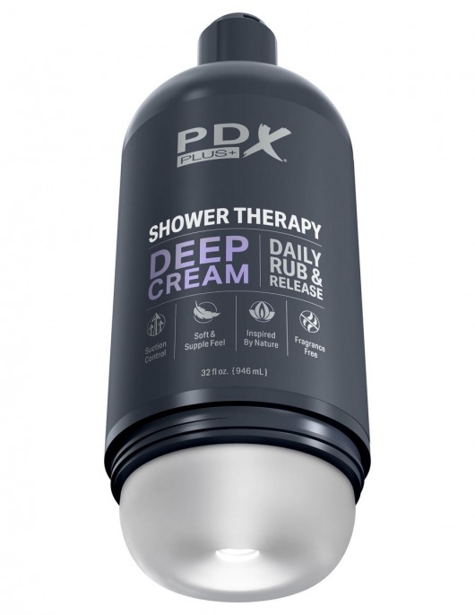Мастурбатор в бутылке Shower Therapy Deep Cream - Pipedream - в Северске купить с доставкой