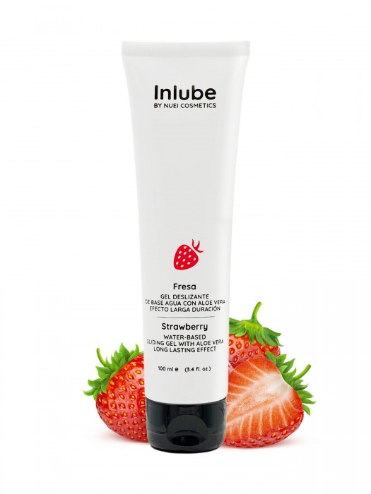 Лубрикант на водной основе Nuei Inlube с алоэ вера и ароматом клубники - 100 мл. - Nuei cosmetics - купить с доставкой в Северске