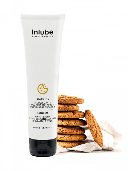 Лубрикант на водной основе Nuei Inlube с алоэ вера и ароматом печенья - 100 мл. - Nuei cosmetics - купить с доставкой в Северске