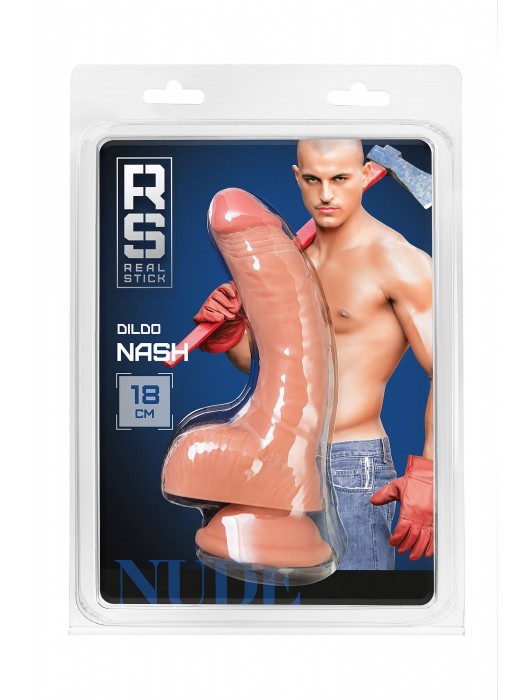 Телесный фаллоимитатор Nash - 18 см. - ToyFa
