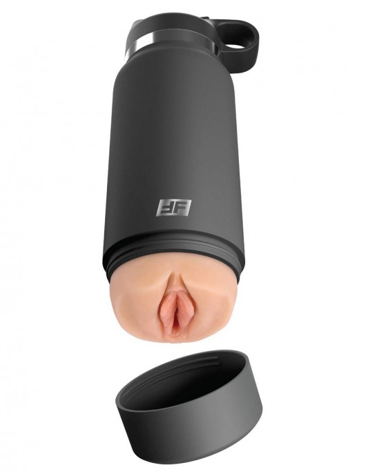 Серый мастурбатор в виде бутылки F*ck Flask - Pipedream - в Северске купить с доставкой
