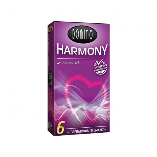 Презервативы с рёбрышками Domino Harmony - 6 шт. - Domino - купить с доставкой в Северске