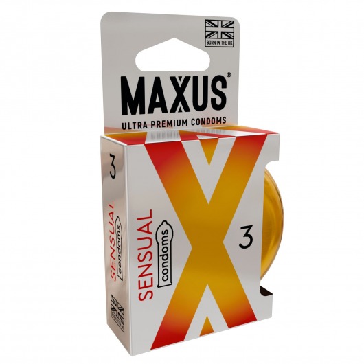 Презервативы анатомической формы Maxus Sensual - 3 шт. - Maxus - купить с доставкой в Северске
