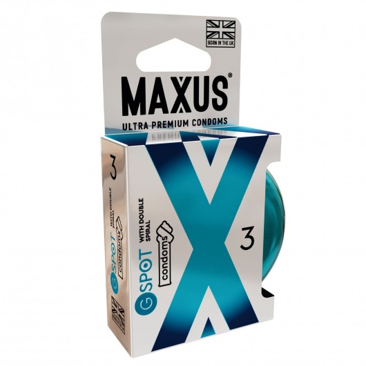 Презервативы Maxus G spot с двойной спиралью - 3 шт. - Maxus - купить с доставкой в Северске