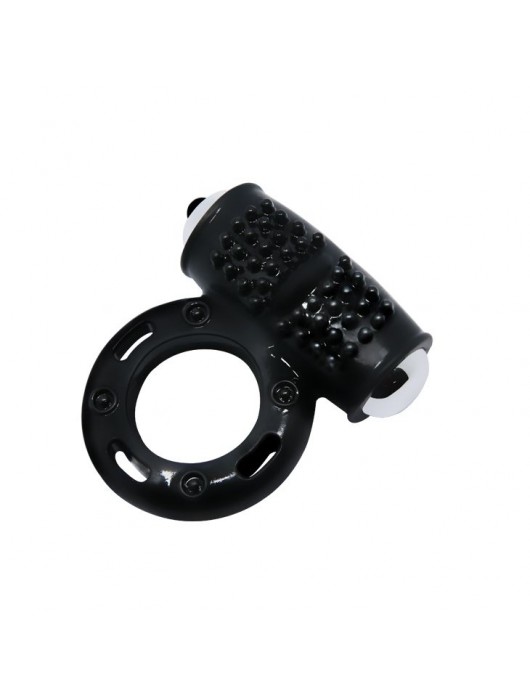 Черное эрекционное кольцо с 10 режимами вибрации - Baile - в Северске купить с доставкой