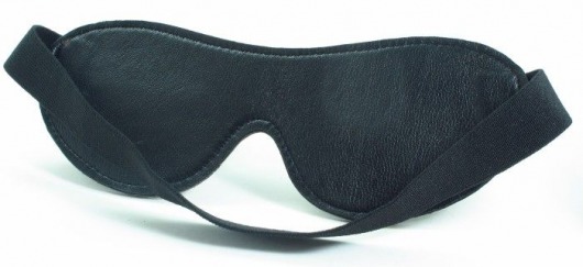 Черная кожаная маска на глаза - БДСМ Арсенал - купить с доставкой в Северске