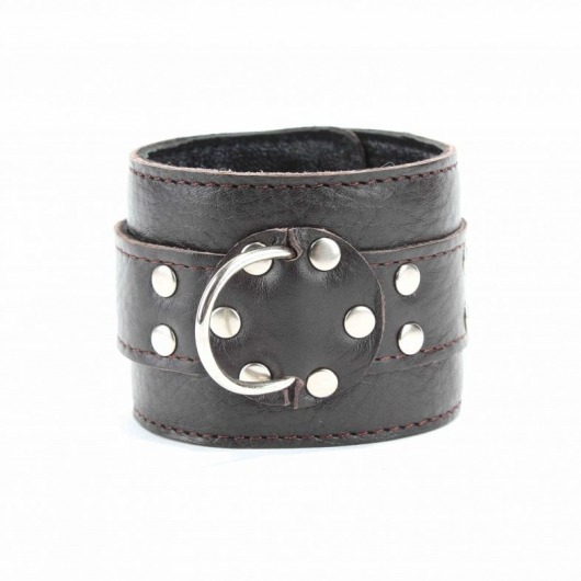 Кожаные наручники на металлической цепочке - БДСМ Арсенал - купить с доставкой в Северске