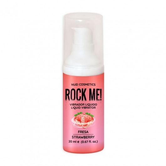Жидкий вибратор Nuei Rock Me! с ароматом клубники - 20 мл. - Nuei cosmetics - купить с доставкой в Северске