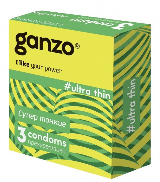 Ультратонкие презервативы Ganzo Ultra thin - 3 шт. - Ganzo - купить с доставкой в Северске