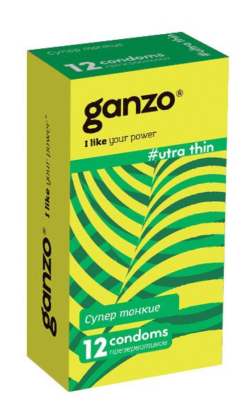 Ультратонкие презервативы Ganzo Ultra thin - 12 шт. - Ganzo - купить с доставкой в Северске