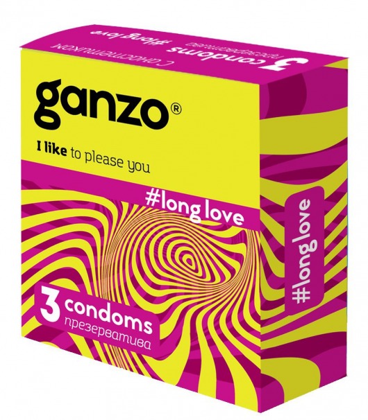 Презервативы с анестетиком для продления удовольствия Ganzo Long Love - 3 шт. - Ganzo - купить с доставкой в Северске