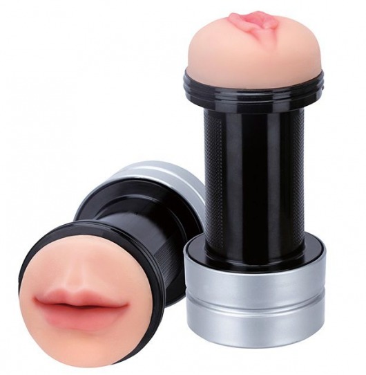 Двусторонний мастурбатор REALSTUFF 2 IN 1 HUMMER MOUTH   VAGINA - ротик и вагина - Dream Toys - в Северске купить с доставкой