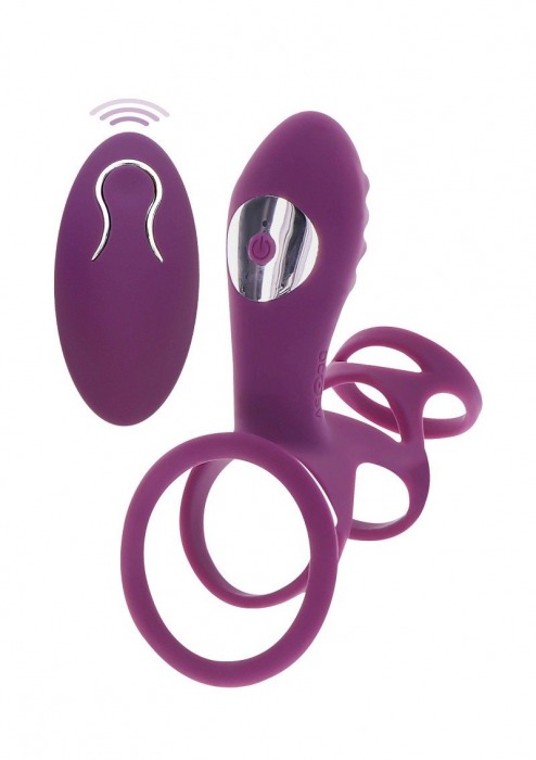 Фиолетовая эрекционная вибронасадка Halo Halo C-Ring Sleeve - Toy Joy - в Северске купить с доставкой