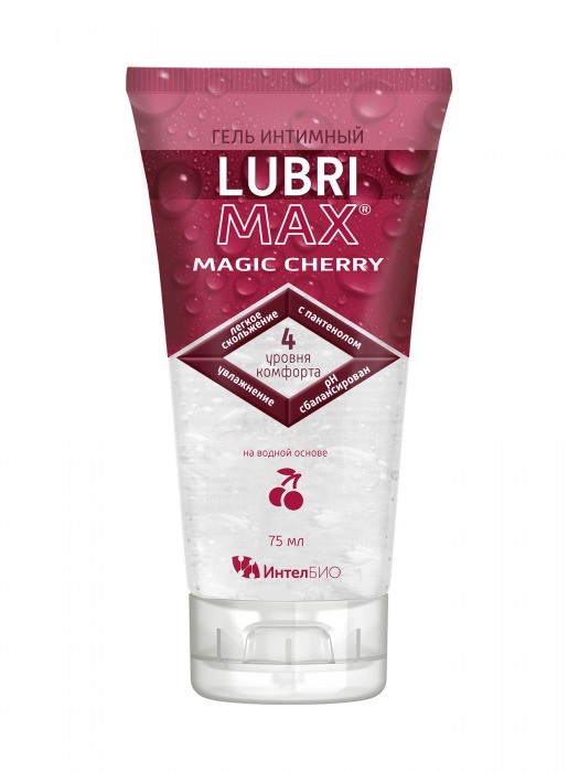 Интимный гель-смазка на водной основе Lubrimax Magic Cherry - 75 мл. - ИнтелБИО - купить с доставкой в Северске
