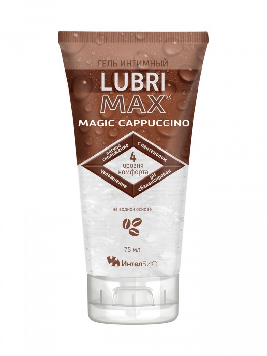 Интимный гель-смазка на водной основе Lubrimax Magic Cappuccino - 75 мл. - ИнтелБИО - купить с доставкой в Северске