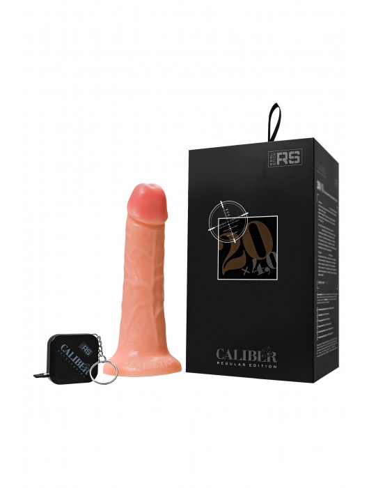 Телесный реалистичный фаллоимитатор RealStick CALIBER - 20 см. - ToyFa