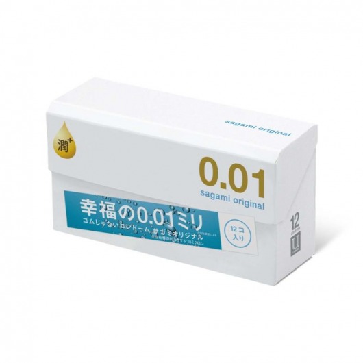 Увлажнённые презервативы Sagami Original 0.01 Extra Lub - 12 шт. - Sagami - купить с доставкой в Северске