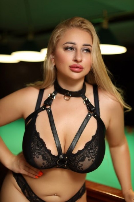 Черная кожаная сбруя с ошейником plus size из нежной кожи - БДСМ Арсенал - купить с доставкой в Северске