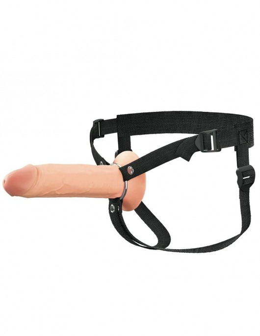 Полый страпон на ремнях 8’’ Hollow Silicone Strap-on - Pipedream - купить с доставкой в Северске