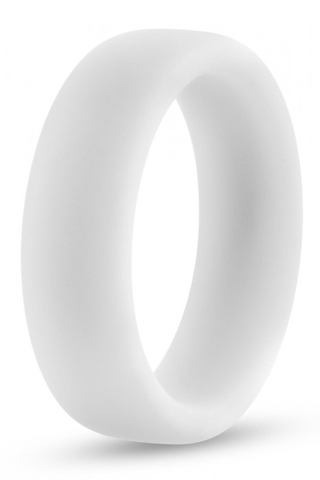 Белое люминесцентное эрекционное кольцо Silicone Glo Cock Ring - Blush Novelties - в Северске купить с доставкой