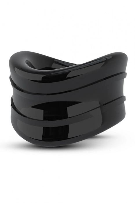 Черное эрекционное кольцо на мошонку Beef Ball Stretcher Snug - Blush Novelties - в Северске купить с доставкой