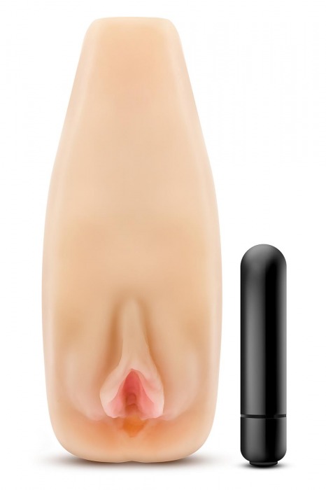 Мастурбатор-вагина с вибрацией Soft   Wet Natasha Realistic Beige Masturbator - Blush Novelties - в Северске купить с доставкой