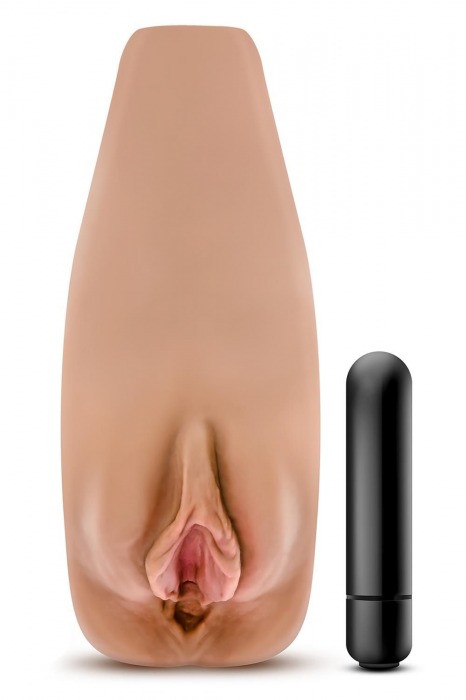 Маструбатор-вагина с вибрацией Soft   Wet Renata Realistic Tan Masturbator - Blush Novelties - в Северске купить с доставкой